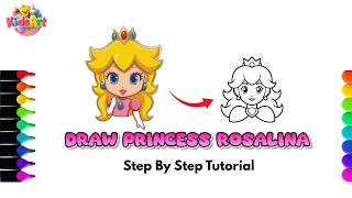 Learn to Draw Princess Rosalina 👑✨ | Easy Step by Step Drawing Tutorial | Disney Queen screenshot 3