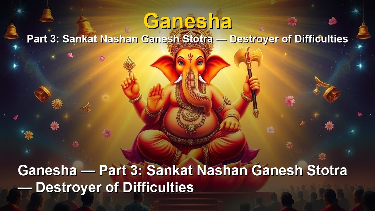 Ganesha — Part 3: Sankat Nashan Ganesh Stotra — Destroyer of Difficulties - English