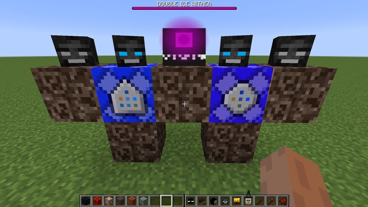 what if you create a DOUBLE ICE WITHER in MINECRAFT - YouTube