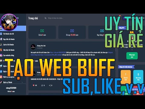 Video Cách Tạo Web Buff Like , Follow , Sub,... Giá Rẻ - youtube