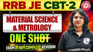 Material Science &amp; Metrology in ONE SHOT 🔥| Mechanical Engineering | RRB JE CBT 2 Preparation