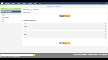 ThinkWave Solo Gradebook   Setup Custom