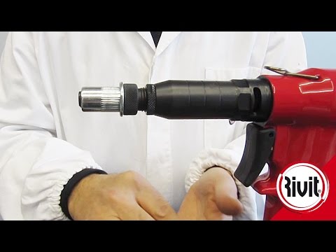 Rivit RIV939 (ENG) hydropneumatic tool for rivet nuts M3 - M12 (oil pressure adjustment)
