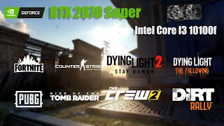 RTX 2070 Super + Intel Core I3 10100f test  in 8 games