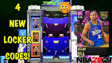 NBA 2K21 -  FOUR INSANE NEW LOCKER CODES IN MY TEAM FOR A CHANCE AT A FREE PINK DIAMOND GRANT HILL!!