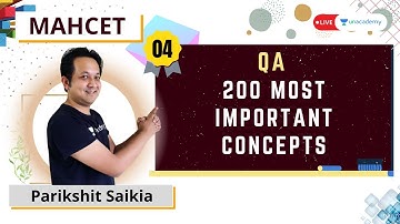 MAHCET 2021 | 200 Most Important Concepts | Quants | Parikshit Saikia | Unacademy CATalyst