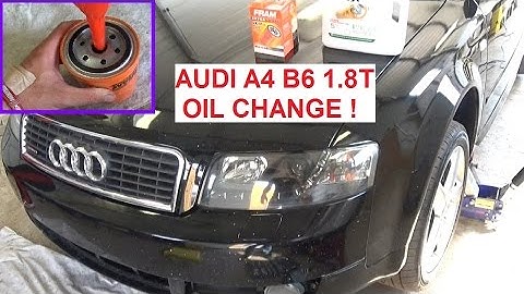 AUDI A4 B6 OIL CHANGE . How to Change the oil on AUDI A4 1.8T 2003 2004 2005
