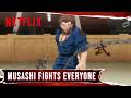 Musashi Fight Compilation | BAKI-DOU: The Invincible Samurai Part 2 | Netflix Anime