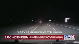 El Reno police stop robbery suspects driving wrong way on highway