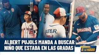 Pasó en el Clásico Mundial: Albert Pujols manda a buscar niño que quería saludar peloteros