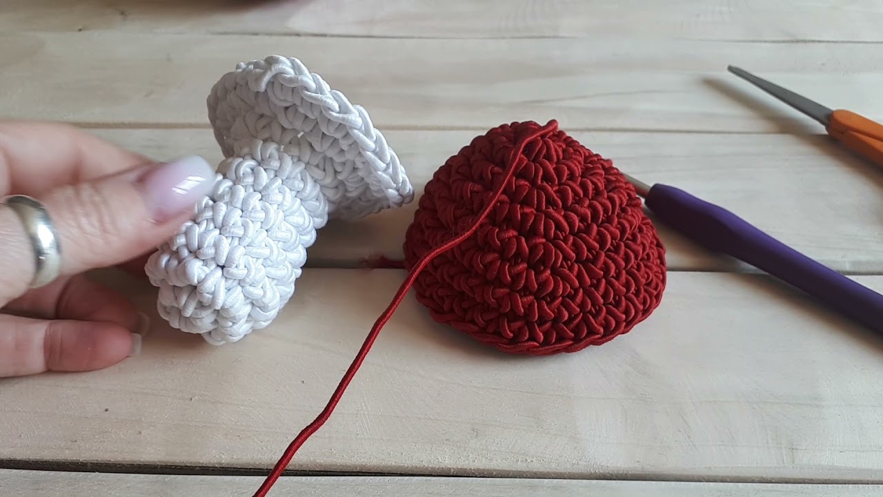 Őszi gomba dekoráció horgolása