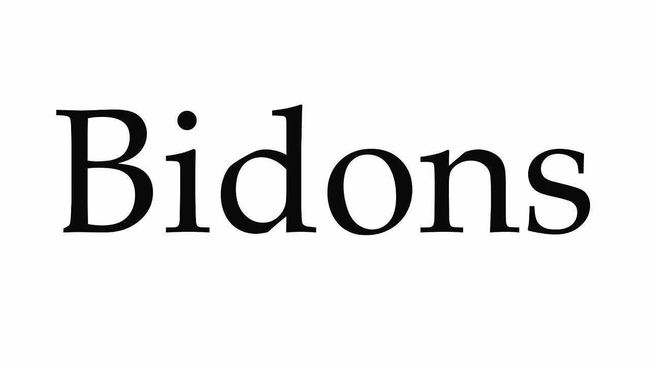 How to Pronounce Bidons - YouTube