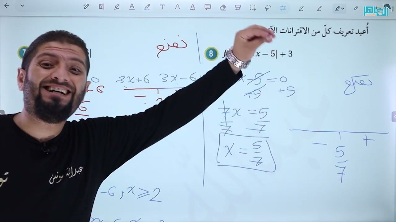 الأقتران المتشعب رياضيات الأول ثانوي المسار الأكاديمي أتدرب وأحل المسائل الدرس الأول