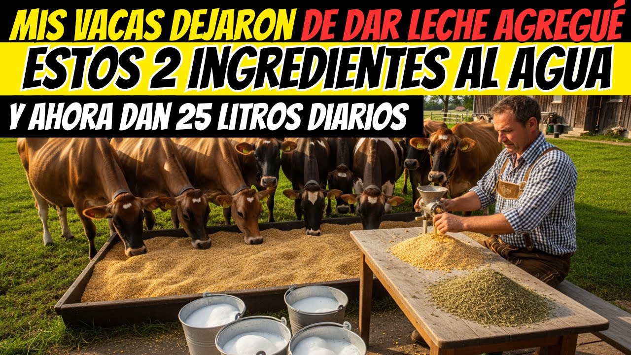Mis Vacas Dejaron De Dar Leche Agregué Estos 2 Ingredientes Al Agua Y Ahora Dan 25 Litros Diarios