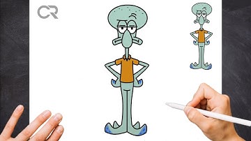 How To Draw SQUIDWARD TENTACLES Easy step by step | SPONGEBOB SQUAREPANTS