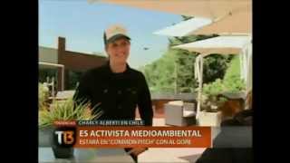 Charly Alberti visita Chile para mostrar proyecto ambientalista - CANAL 13 2012