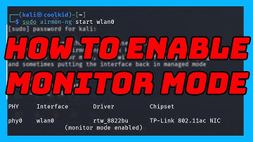 How To ENABLE MONITOR MODE In Kali Linux