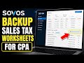 How to backup sales tax worksheets for CPA using Sovos - Detailed Guide