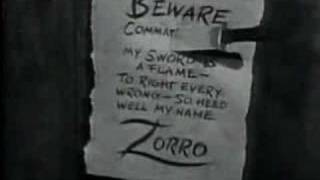 Walt Disney's Zorro - Original Intro (Black & White) by freedogshampoo 266,831 views 16 years ago 44 seconds