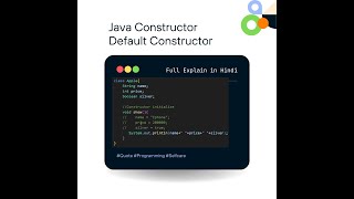 Java | Constructor | Default Constructor  | Full Explained in Hindi | For Beginner