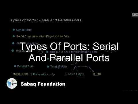 बंदरगाहों के प्रकार: सीरियल और समानांतर बंदरगाह, कंप्यूटर विज्ञान व्याख्यान | सबक.पीके |