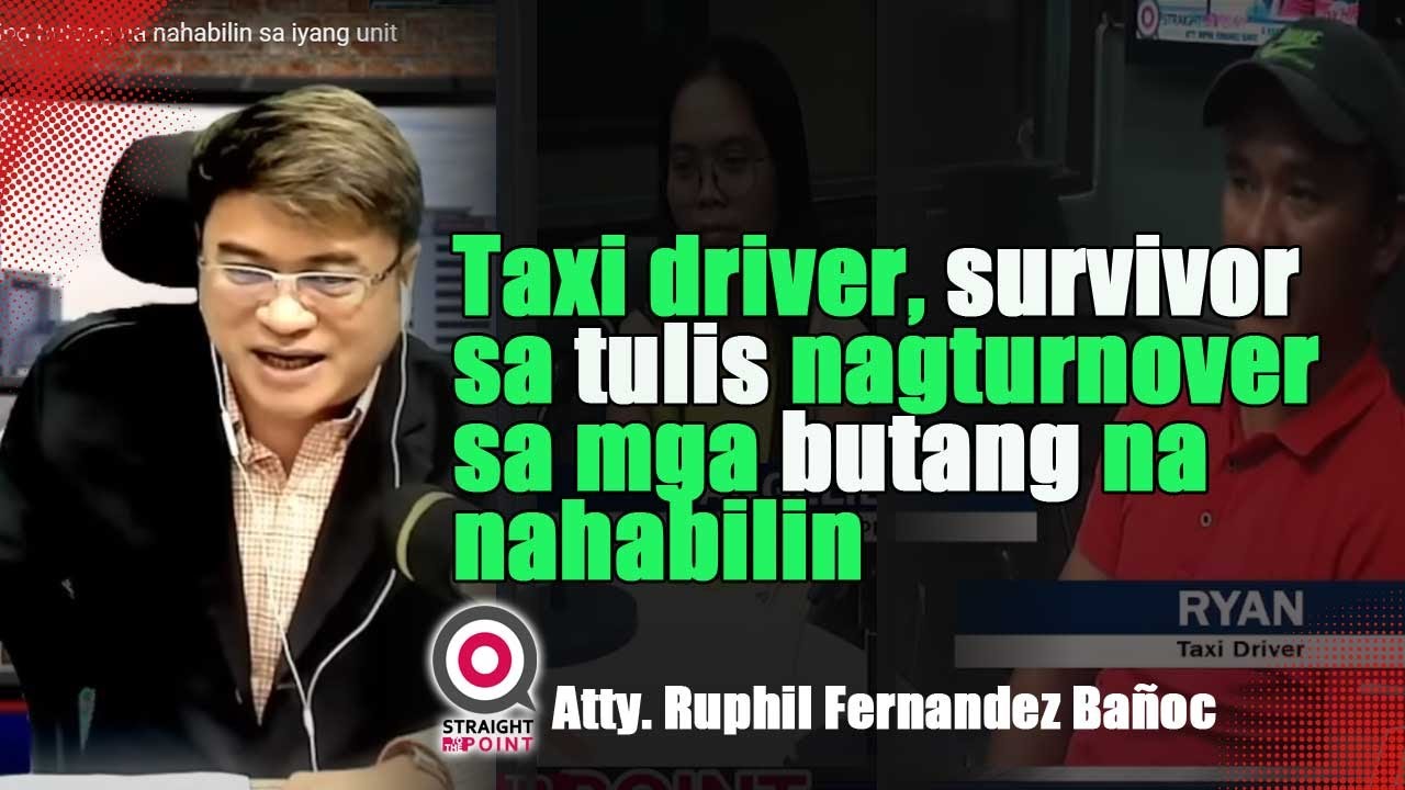 Taxi driver, survivor sa tulis nag turnover sa mga importanting  butang na nahabilin sa iyang unit