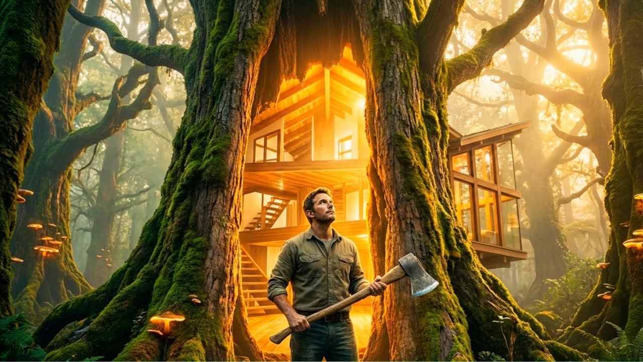 I Carved a Luxury House Inside a Giant Tree | Unreal Woodworking Process | Krishna Village Arts