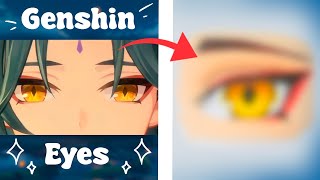 Drawing Genshin Impact Eyes || Anemo