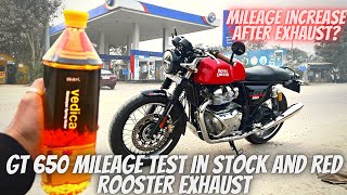 Continental GT 650 Mileage test in Red Rooster exhaust and in Stock | Loudest crackles