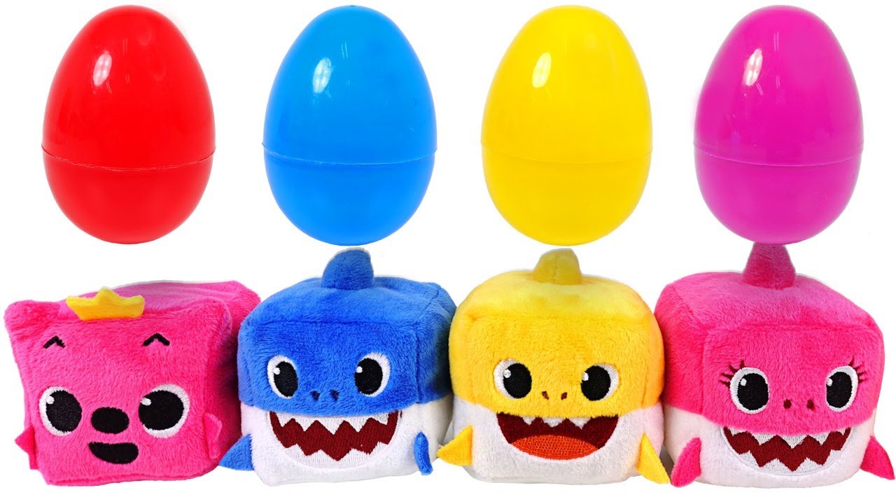 Sing along with Shark family~! Pinkfong Cube Shark family music dolls - PinkyPopTOY