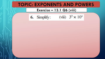CBSE Class 7 Mathematics Exponents and Powers Exercise 13.1 Question 6 (viii)