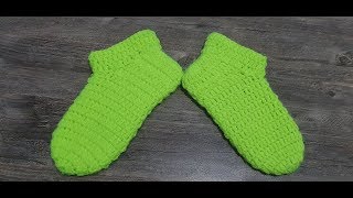 crochet/ كروشيه طريقة عمل حذاء / لكلوك /جراب لعمر 3-4 سنوات