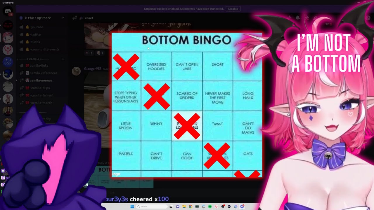 CAMILA REACTING TO CHAT'S SUBMITTED MEMES AND REALIZES SHE'S A BOTTOM