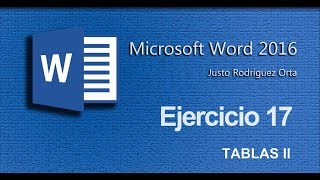 Word Basic - Exercise 17 - Tables II