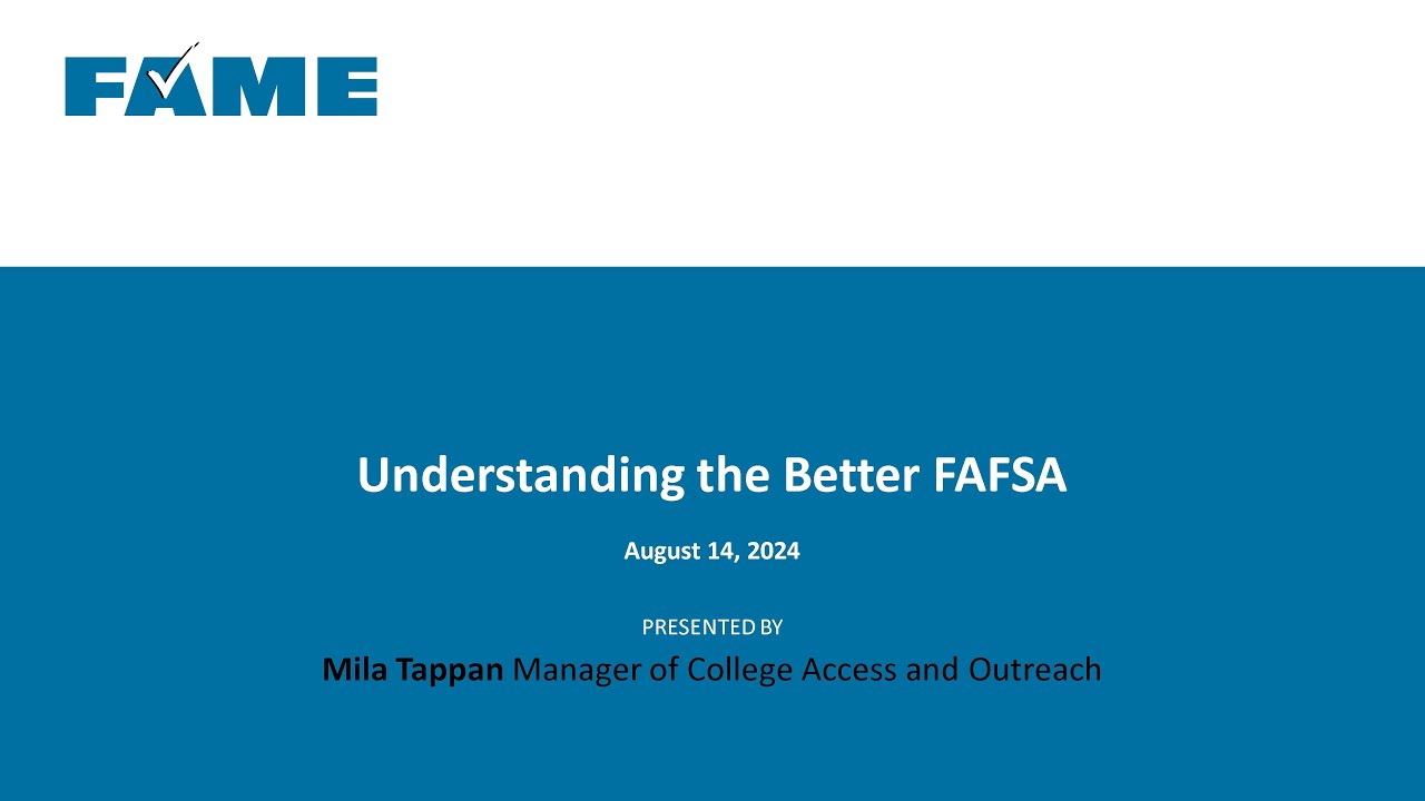 Understanding the better fafsa summer financial aid training august