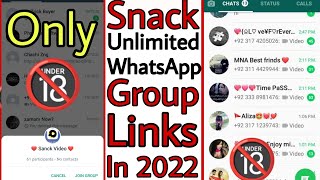 Best Snack Video Unlimited WhatsApp Group Links In 2022 | Snack Video WhatsApp Groups In 2022 screenshot 5