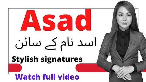 Asad name signature style #handwritingbysultan