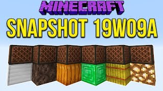 Minecraft 1.14 Snapshot 19w09a New Note Block Sounds & New Textures