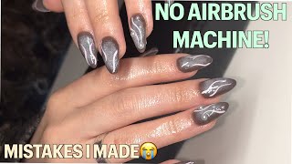 airbrush nails without air brush｜TikTok Search