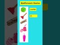 Bathroom Items Vocabulary in English