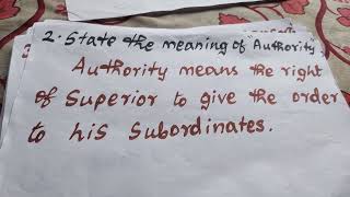 State The Meaning Of Authority?
