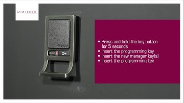 How to add Manager Keys to a Digilock RFID lock