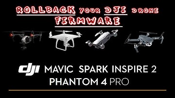 FIRMWARE Rollback Dji Drones! downgrade, upgrade to any firmware!
