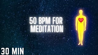 Most Relaxing Heartbeat Meditation| Music Lower Your Heart Rate(50 BPM) | Relaxing Meditation Music