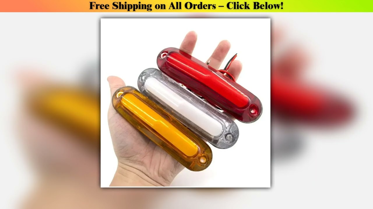 10pcs 12V 24V 6 LED Side Marker Lights Car External Lamp Indicator Warning Rear Tail Light Trailer