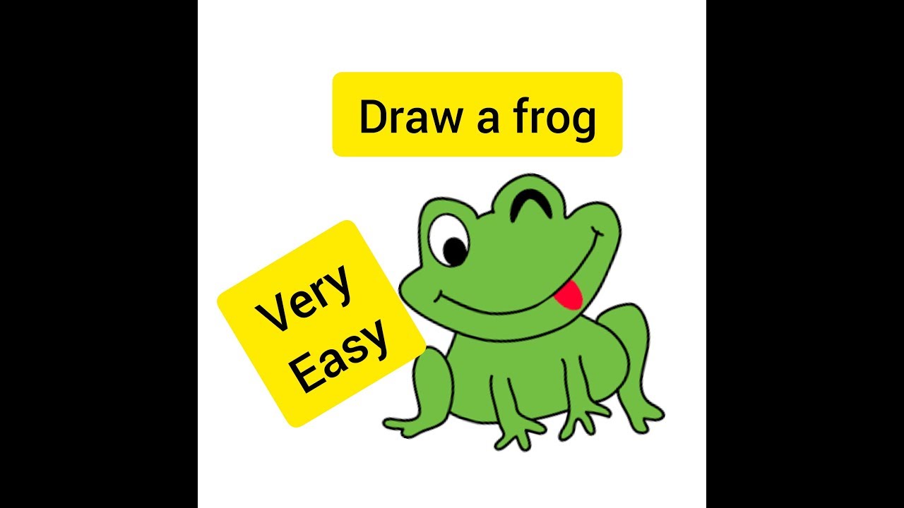 How to draw a frog (step by step easy) - YouTube