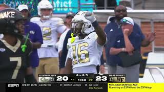 Datos Missed Offsides Call COST Wake Forest the Game vs. #16 Georgia Tech Guía