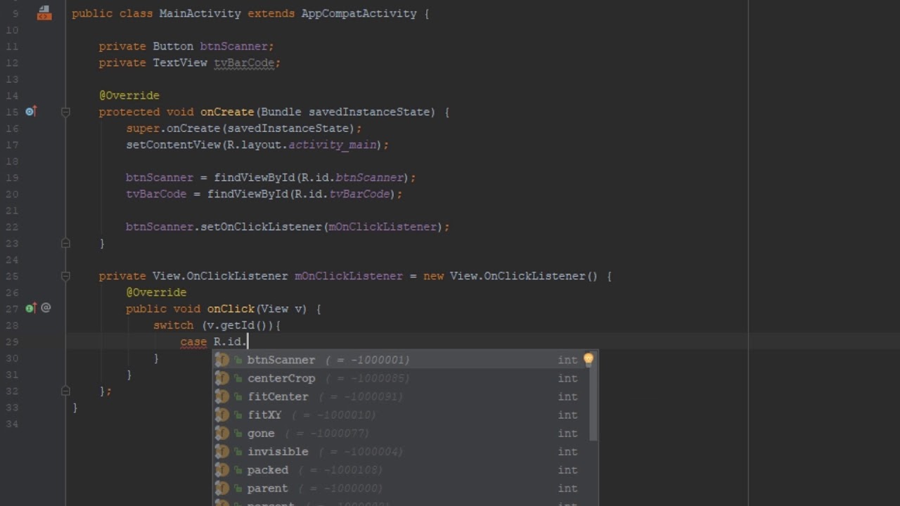 Lector de Códigos QR y Códigos de Barra con Zxing Android Studio ...