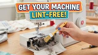How to Clean Lint Buildup Inside A Sewing Machine🧵(Easy Method)