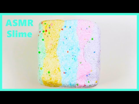 BIG Crunchy Floam Slime ！大きなツブツブスライムに色付けする！【SLIME ASMR】 (No Talking)슬라임・史萊姆・音フェチ